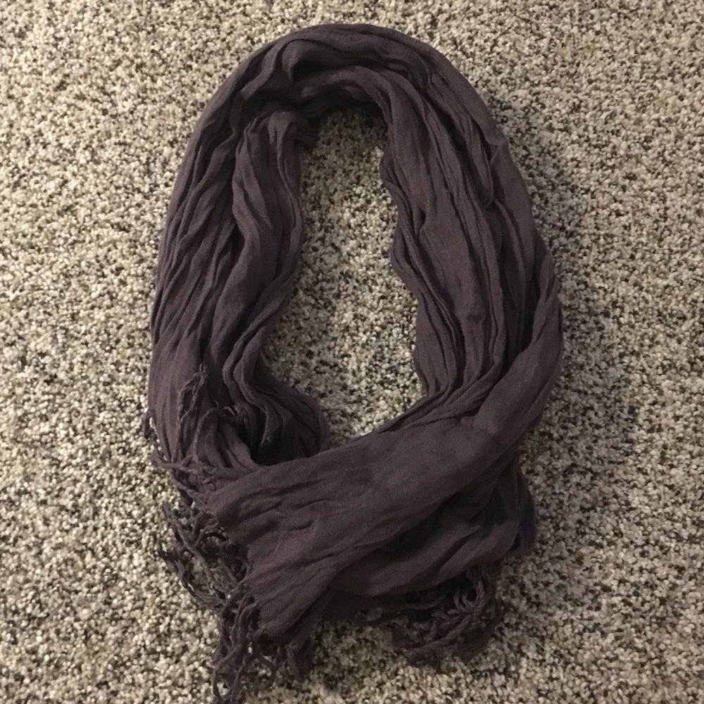 Grayish purple flowy scarf